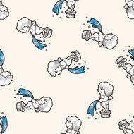 Amusement park facilities cartoon seamless pattern background N23