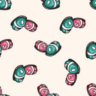 Amusement park facilities cartoon seamless pattern background N25