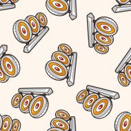 Amusement park facilities cartoon seamless pattern background N27