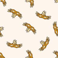 party mask cartoon seamless pattern background N4