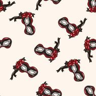 party mask cartoon seamless pattern background N6
