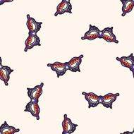 party mask cartoon seamless pattern background N8