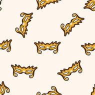 party mask cartoon seamless pattern background N10