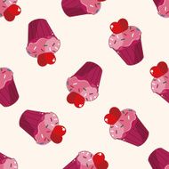 wedding cake cartoon seamless pattern background
