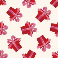 present gift cartoon seamless pattern background