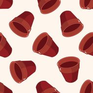 Flower pot cartoon seamless pattern background