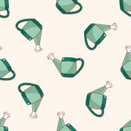 plant waterer cartoon seamless pattern background
