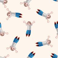 Extreme Sports cartoon seamless pattern background N7