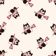 devil cartoon seamless pattern background N2