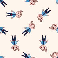 father cartoon seamless pattern background N2
