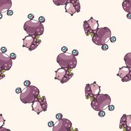 bizarre monster cartoon seamless pattern background N3