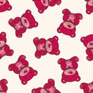 present bear cartoon seamless pattern background