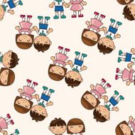 Valentine&#039;s day couple cartoon seamless pattern background N2