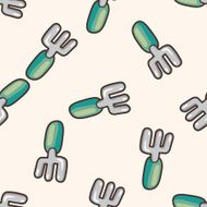 gardening shovel cartoon seamless pattern background N11