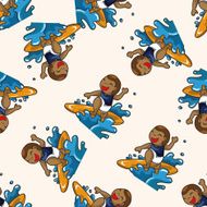 Extreme Sports cartoon seamless pattern background N15