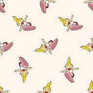 Extreme Sports cartoon seamless pattern background N18