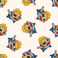 Extreme Sports cartoon seamless pattern background N20