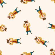 Office workers angry cartoon seamless pattern background N2