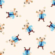 Office workers angry cartoon seamless pattern background N4