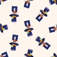 casino boss owner cartoon seamless pattern background