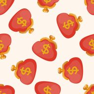 Financial money cartoon seamless pattern background N2