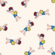 swimmer cartoon seamless pattern background N5