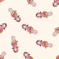 swimmer cartoon seamless pattern background N6