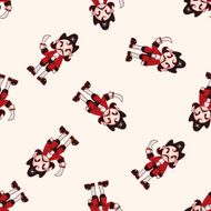 pirate cartoon seamless pattern background N17
