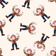 pirate cartoon seamless pattern background N20