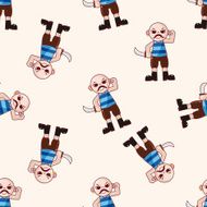 pirate cartoon seamless pattern background N21