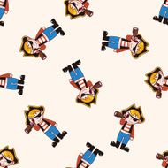 pirate cartoon seamless pattern background N23