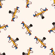Amusement park facilities cartoon seamless pattern background N29