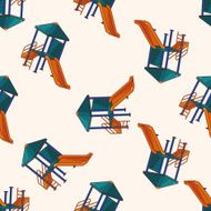 Amusement park facilities cartoon seamless pattern background N30