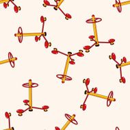 Amusement park facilities cartoon seamless pattern background N36