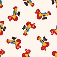 Amusement park facilities cartoon seamless pattern background N40