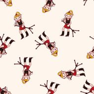 band member singer cartoon seamless pattern background N2