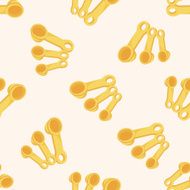 kitchenware spoon cartoon seamless pattern background N2