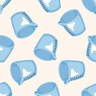 kitchenware measuring cup cartoon seamless pattern background