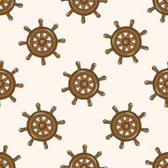 rudder cartoon seamless pattern background