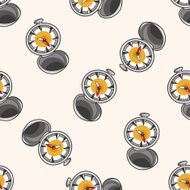 pirate compass cartoon seamless pattern background