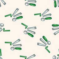 Environmental protection concept Using environme cartoon seamless pattern background