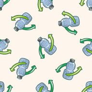 Environmental protection concept Recycled water cartoon seamless pattern background