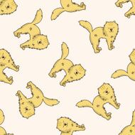 cat cartoon seamless pattern background