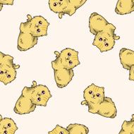 cat cartoon seamless pattern background N2