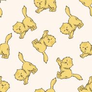 cat cartoon seamless pattern background N4
