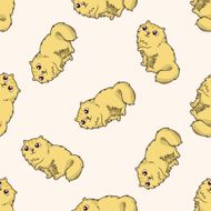 cat cartoon seamless pattern background N6