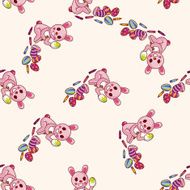 easter egg cartoon seamless pattern background N13