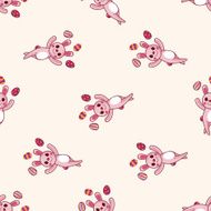 easter egg cartoon seamless pattern background N14