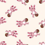 easter egg cartoon seamless pattern background N16