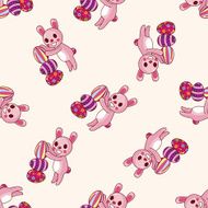easter egg cartoon seamless pattern background N18